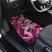 Personalised Maori Romantic Valentine Car Mats The Hongi Kiss Pink Galaxy