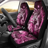 Maori Romantic Valentine Car Seat Cover The Hongi Kiss Pink Galaxy