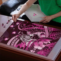 Maori Romantic Valentine Puzzle The Hongi Kiss Pink Galaxy