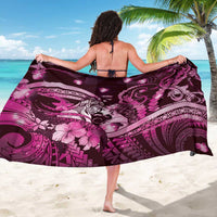 Maori Romantic Valentine Sarong The Hongi Kiss Pink Galaxy