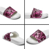 Maori Romantic Valentine Slide Sandals The Hongi Kiss Pink Galaxy