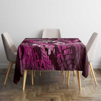 Maori Romantic Valentine Tablecloth The Hongi Kiss Pink Galaxy