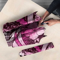 Maori Romantic Valentine Umbrella The Hongi Kiss Pink Galaxy