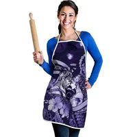 Maori Romantic Valentine Apron The Hongi Kiss Purple Galaxy