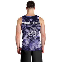 Personalised Maori Romantic Valentine Men Tank Top The Hongi Kiss Purple Galaxy