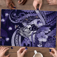 Maori Romantic Valentine Puzzle The Hongi Kiss Purple Galaxy