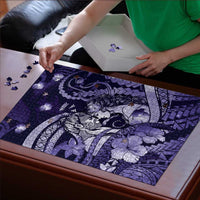 Maori Romantic Valentine Puzzle The Hongi Kiss Purple Galaxy