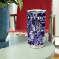 Personalised Maori Romantic Valentine Tumbler Cup The Hongi Kiss Purple Galaxy