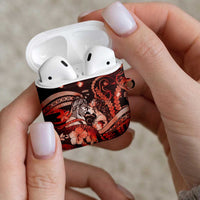 Maori Romantic Valentine AirPods Case The Hongi Kiss Red Galaxy