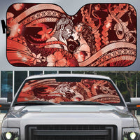 Maori Romantic Valentine Auto Sun Shade The Hongi Kiss Red Galaxy