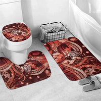 Maori Romantic Valentine Bathroom Set The Hongi Kiss Red Galaxy