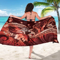 Maori Romantic Valentine Sarong The Hongi Kiss Red Galaxy DT05 - Polynesian Pride