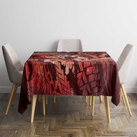 Maori Romantic Valentine Tablecloth The Hongi Kiss Red Galaxy