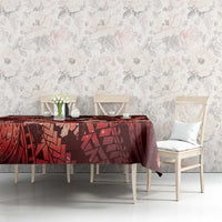 Maori Romantic Valentine Tablecloth The Hongi Kiss Red Galaxy