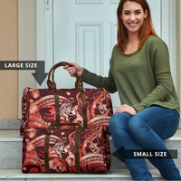 Maori Romantic Valentine Travel Bag The Hongi Kiss Red Galaxy