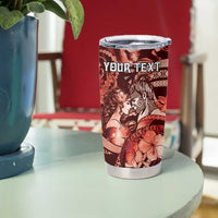Personalised Maori Romantic Valentine Tumbler Cup The Hongi Kiss Red Galaxy
