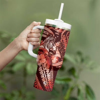 Personalised Maori Romantic Valentine Tumbler With Handle The Hongi Kiss Red Galaxy