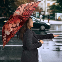Maori Romantic Valentine Umbrella The Hongi Kiss Red Galaxy