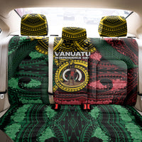 Vanuatu Independence Day Back Car Seat Cover Boar Tusk Warrior Tribal Floral Patterns