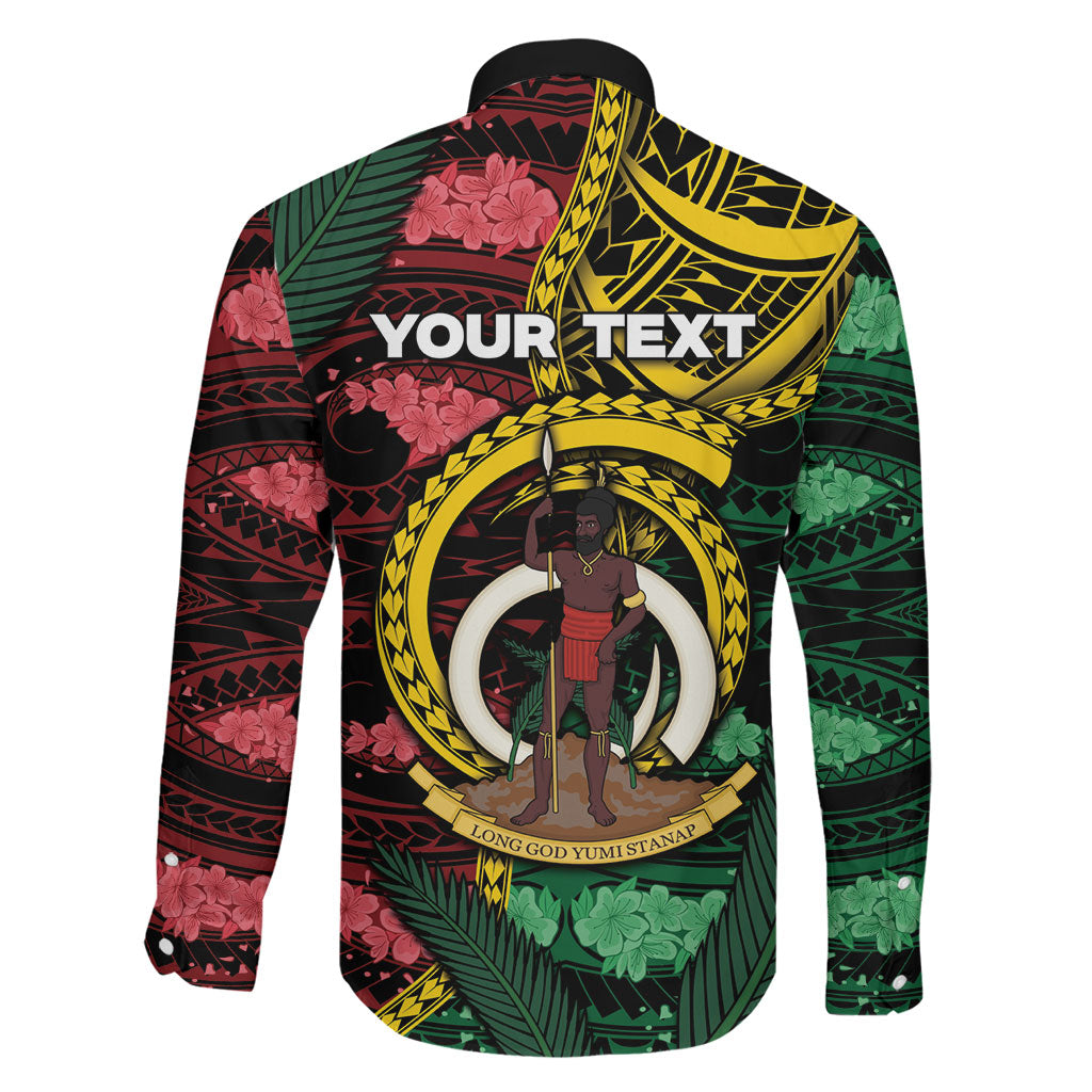 Personalised Vanuatu Independence Day Family Matching Puletasi and Hawaiian Shirt Boar Tusk Warrior Tribal Floral Patterns
