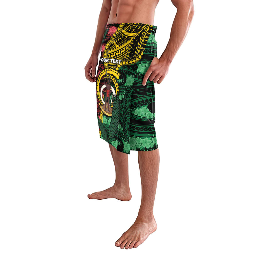Personalised Vanuatu Independence Day Lavalava Boar Tusk Warrior Tribal Floral Patterns