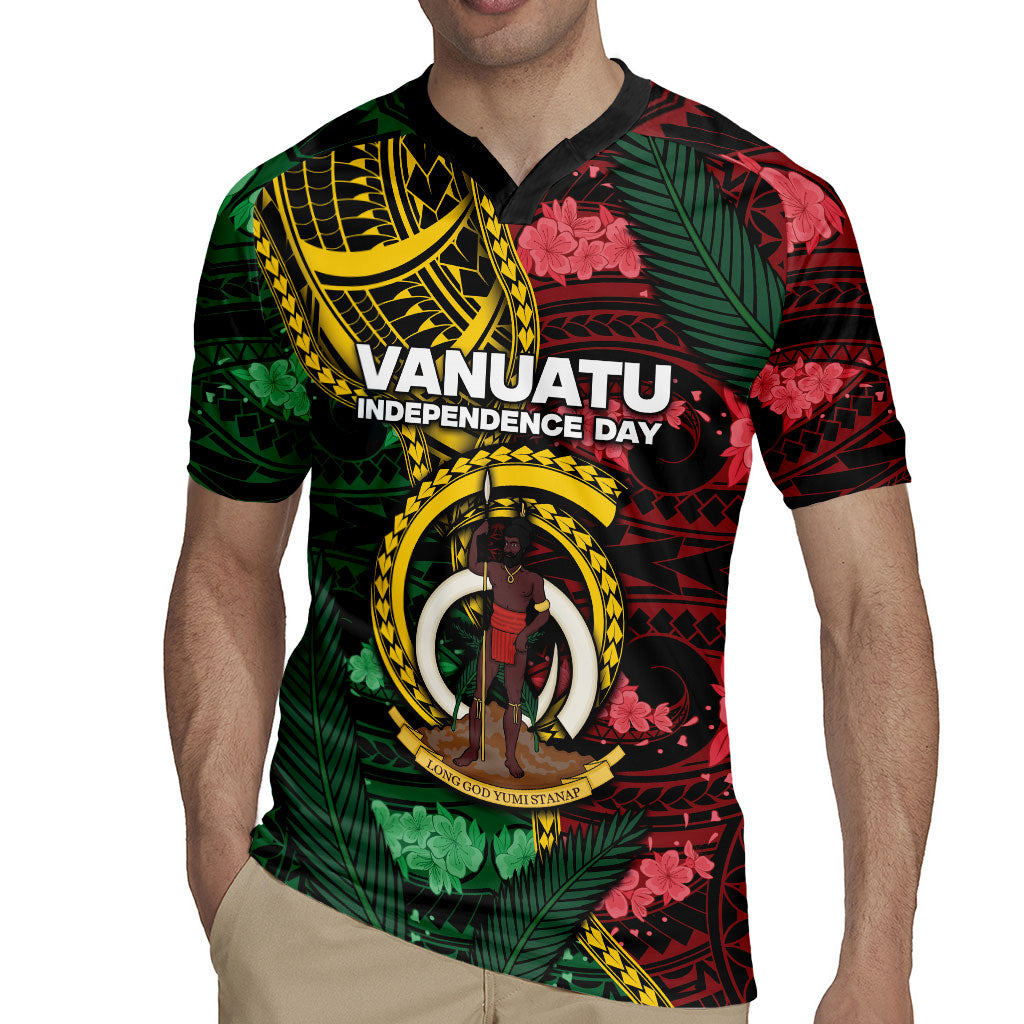 Personalised Vanuatu Independence Day Rugby Jersey Boar Tusk Warrior Tribal Floral Patterns