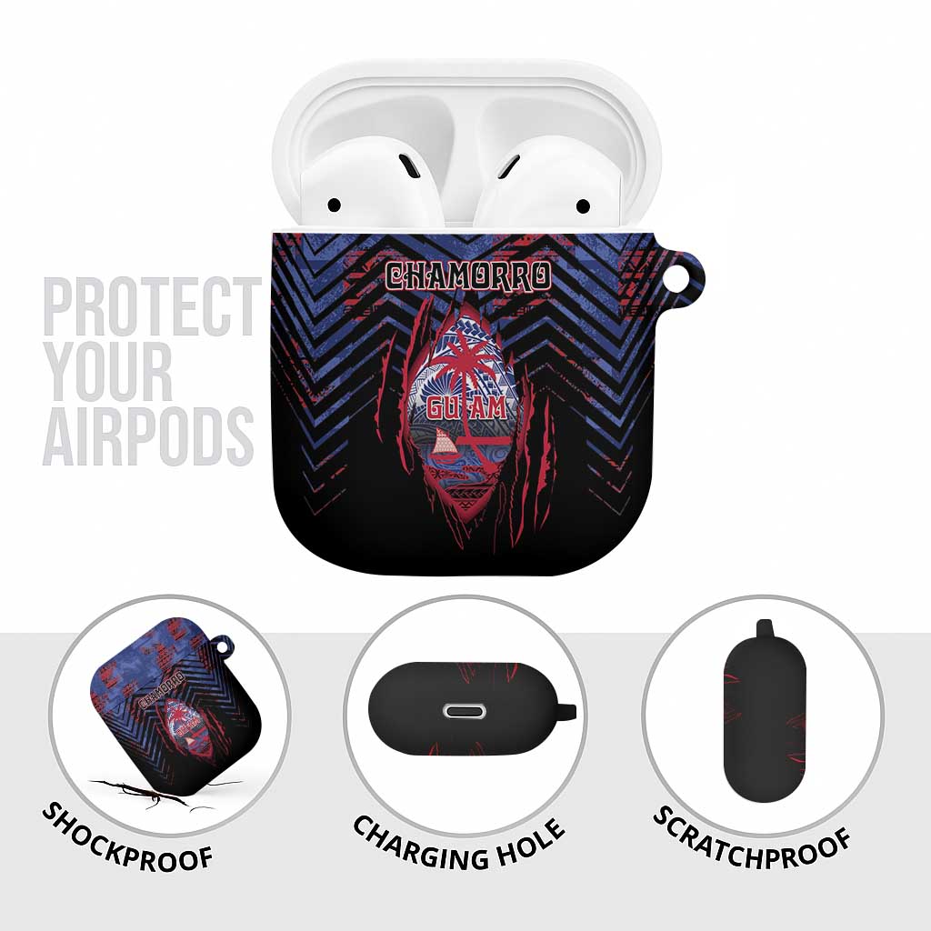 Guam AirPods Case Chamorro Seal Tribal Scratch Design - Polynesian Pride