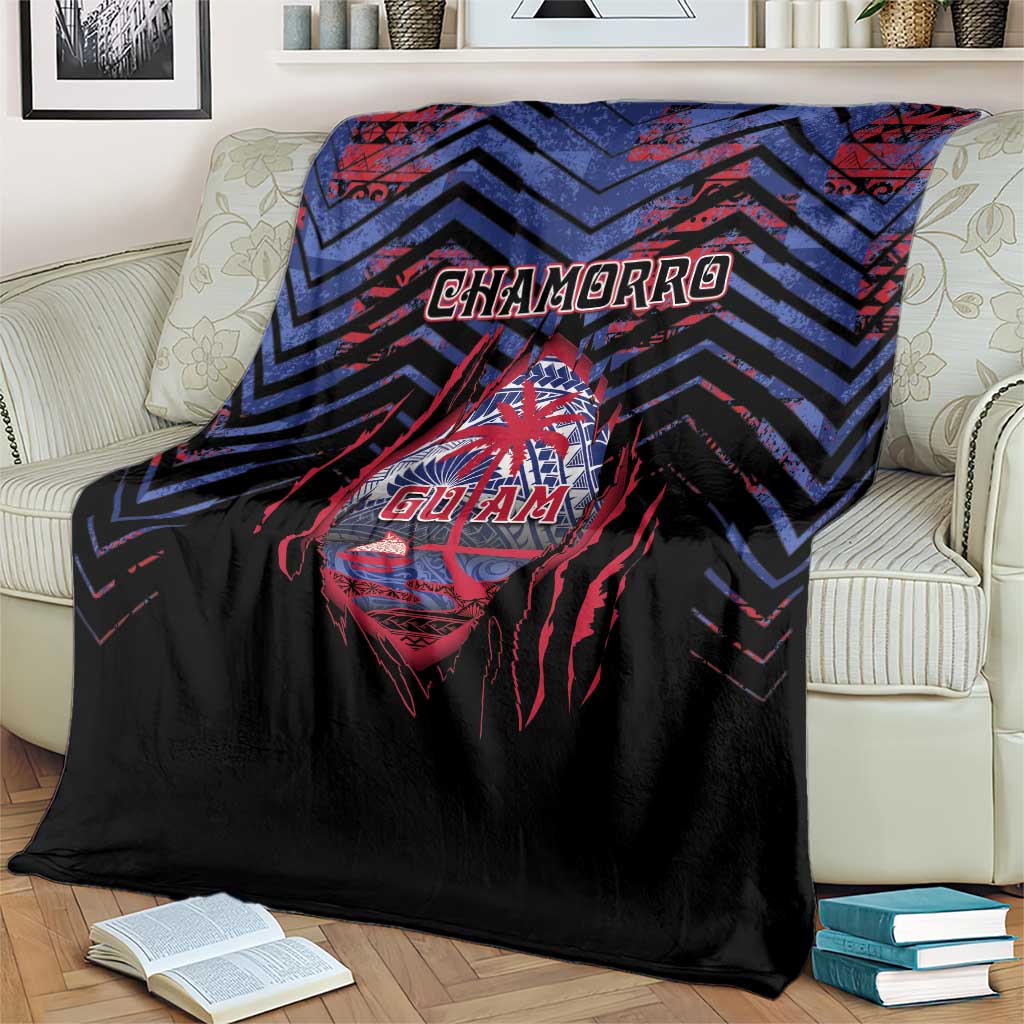 Guam Blanket Chamorro Seal Tribal Scratch Design - Polynesian Pride