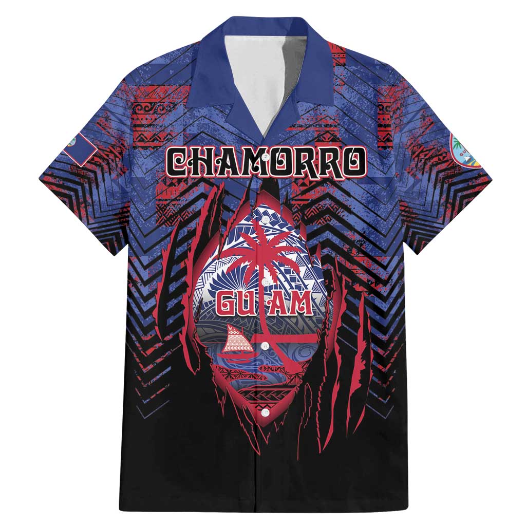 Personalised Guam Family Matching Mermaid Dress and Hawaiian Shirt Chamorro Seal Tribal Scratch Design - Polynesian Pride