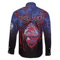 Personalised Guam Family Matching Tank Maxi Dress and Hawaiian Shirt Chamorro Seal Tribal Scratch Design - Polynesian Pride