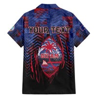 Personalised Guam Hawaiian Shirt Chamorro Seal Tribal Scratch Design - Polynesian Pride