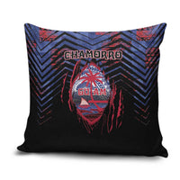 Guam Pillow Cover Chamorro Seal Tribal Scratch Design - Polynesian Pride