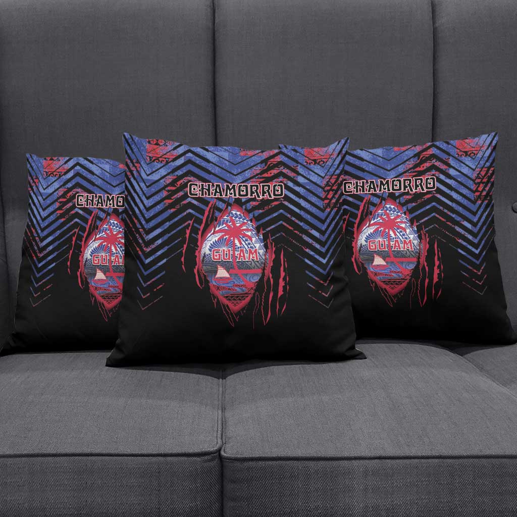 Guam Pillow Cover Chamorro Seal Tribal Scratch Design - Polynesian Pride