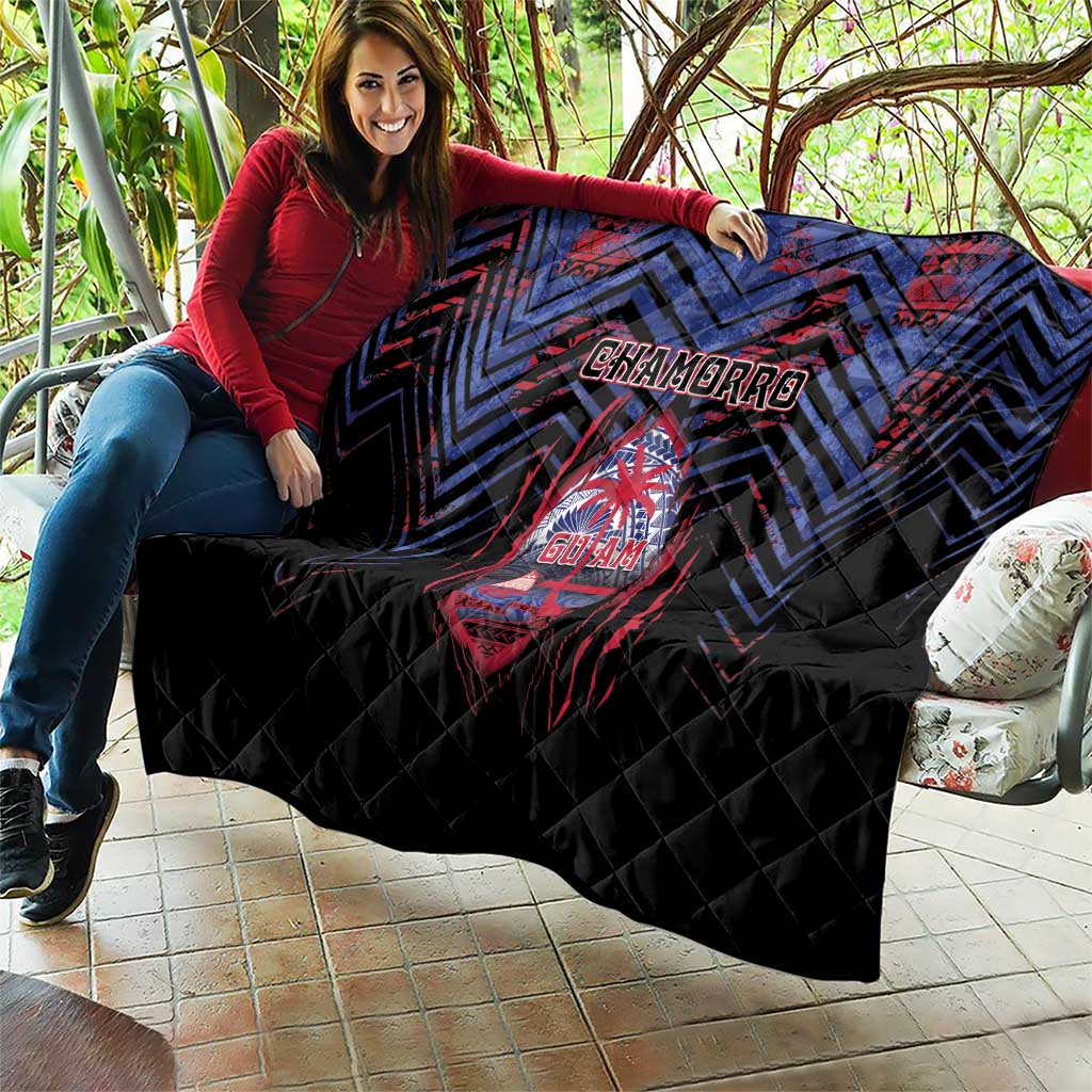 Guam Quilt Chamorro Seal Tribal Scratch Design - Polynesian Pride