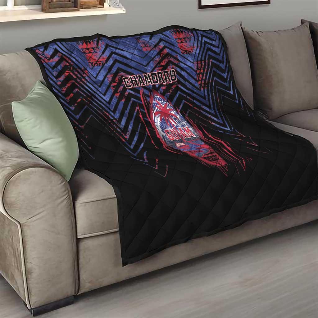 Guam Quilt Chamorro Seal Tribal Scratch Design - Polynesian Pride