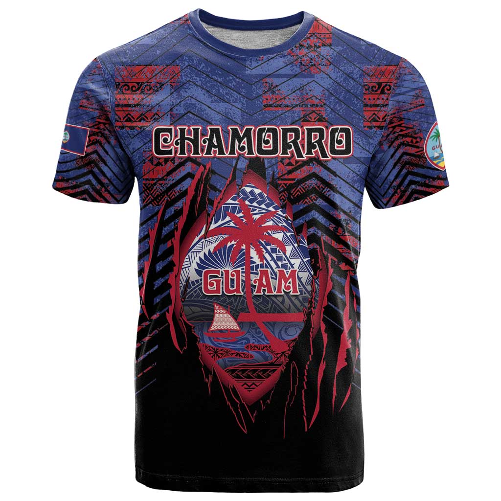 Personalised Guam T Shirt Chamorro Seal Tribal Scratch Design - Polynesian Pride