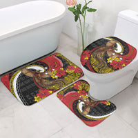 Papua New Guinea Language Week Bathroom Set Bird Of Paradise Tribal Floral Pattern DT05 - Polynesian Pride