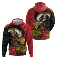Personalised Papua New Guinea Language Week Hoodie Bird Of Paradise Tribal Floral Pattern DT05 - Polynesian Pride