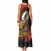 Personalised Papua New Guinea Language Week Tank Maxi Dress Bird Of Paradise Tribal Floral Pattern DT05 - Polynesian Pride