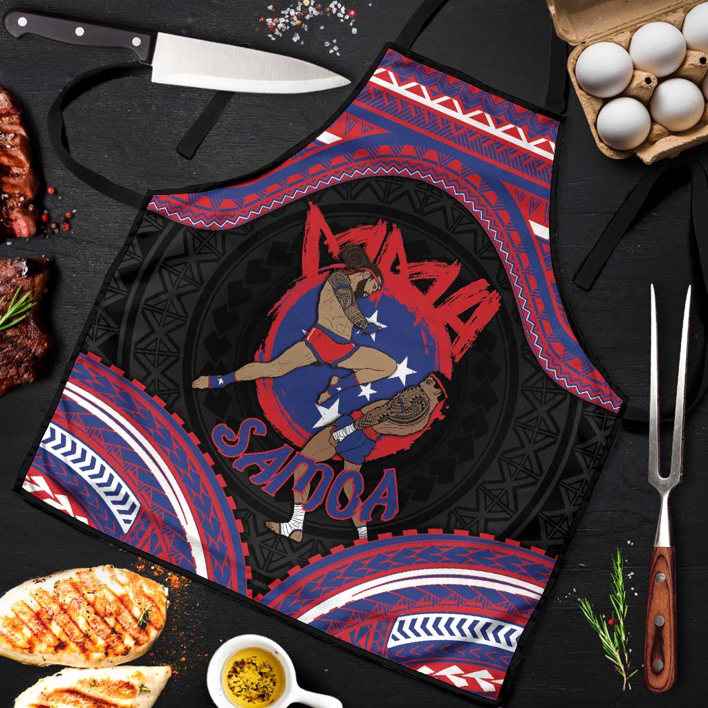 Samoa Mixed Martial Arts Apron Flying Knee Of Samoan DT05 Black - Polynesian Pride