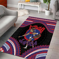 Samoa Mixed Martial Arts Area Rug Flying Knee Of Samoan DT05 - Polynesian Pride