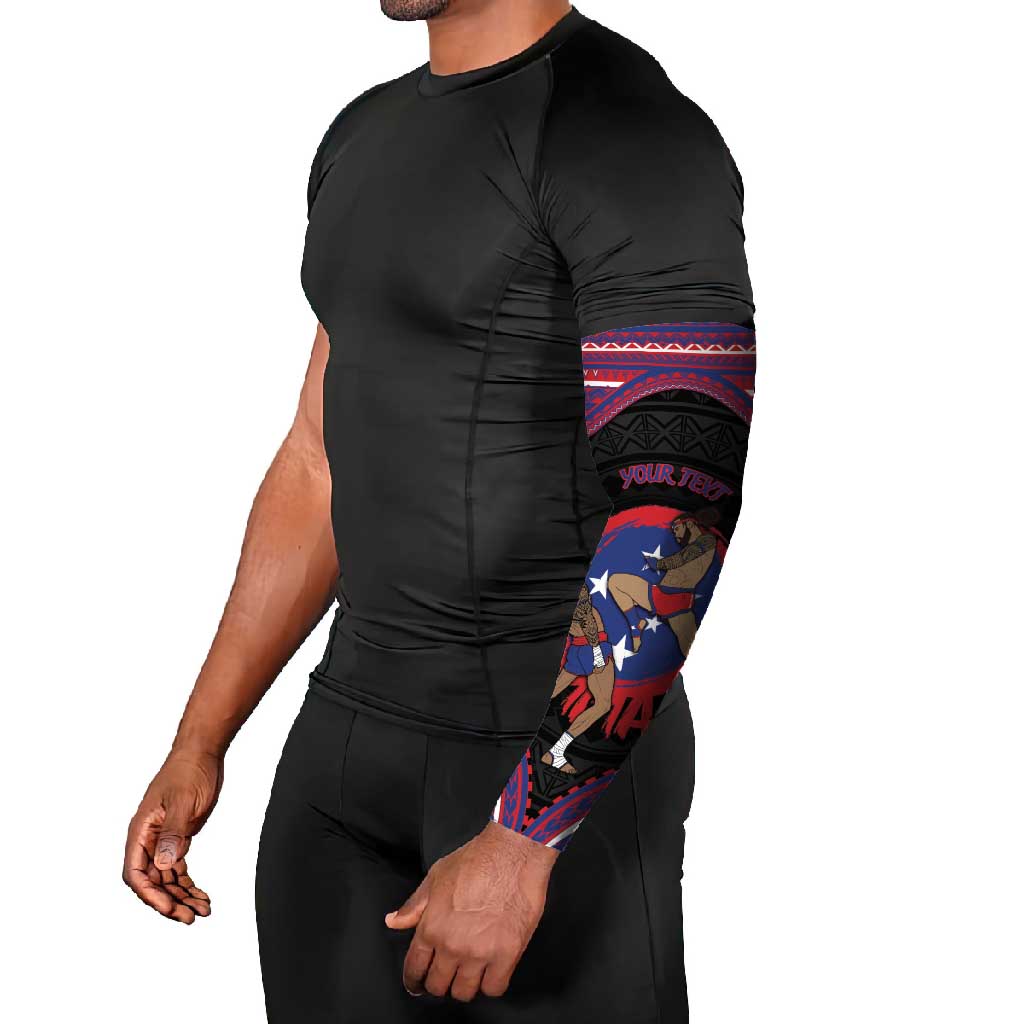 Personalised Samoa Mixed Martial Arts Arm Sleeves Flying Knee Of Samoan DT05 - Polynesian Pride
