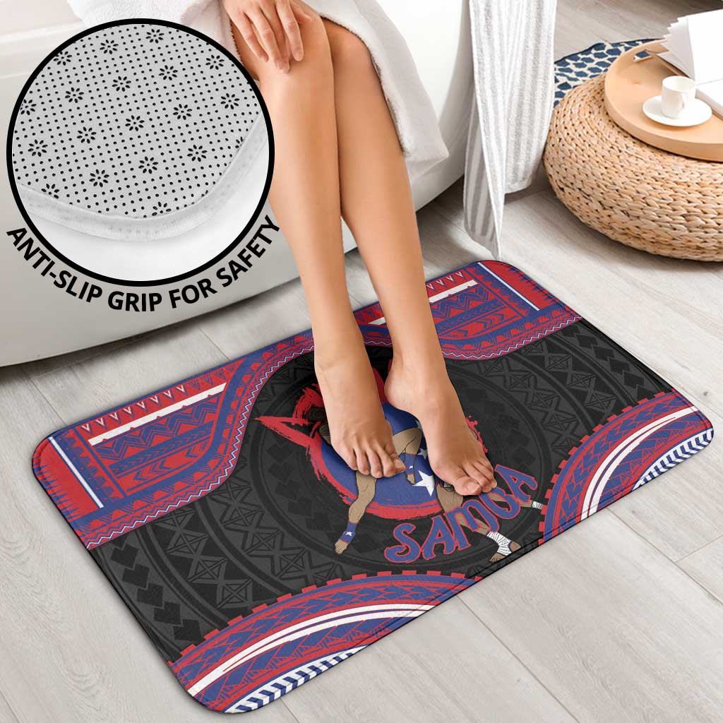 Samoa Mixed Martial Arts Bathroom Set Flying Knee Of Samoan DT05 - Polynesian Pride
