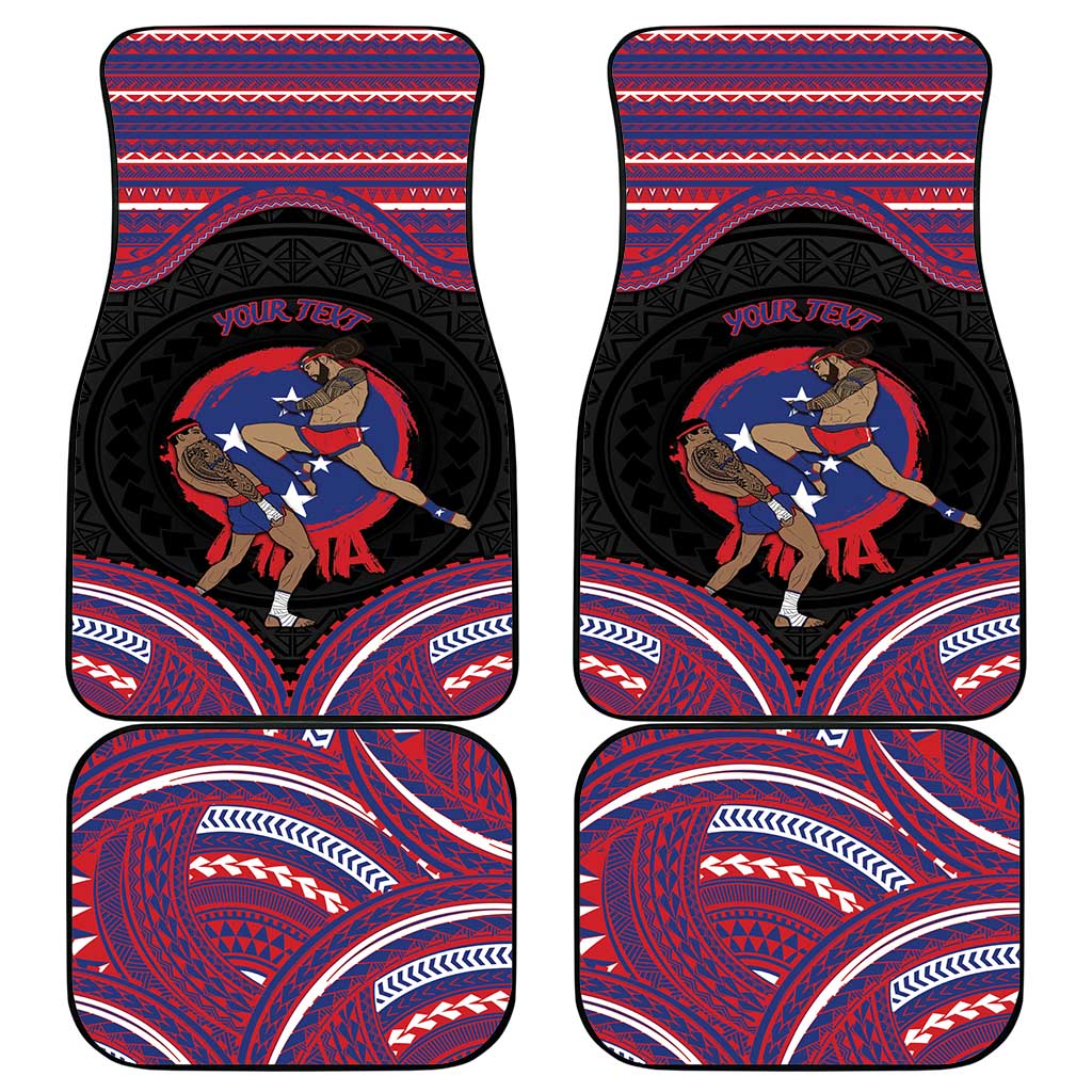 Personalised Samoa Mixed Martial Arts Car Mats Flying Knee Of Samoan DT05 - Polynesian Pride