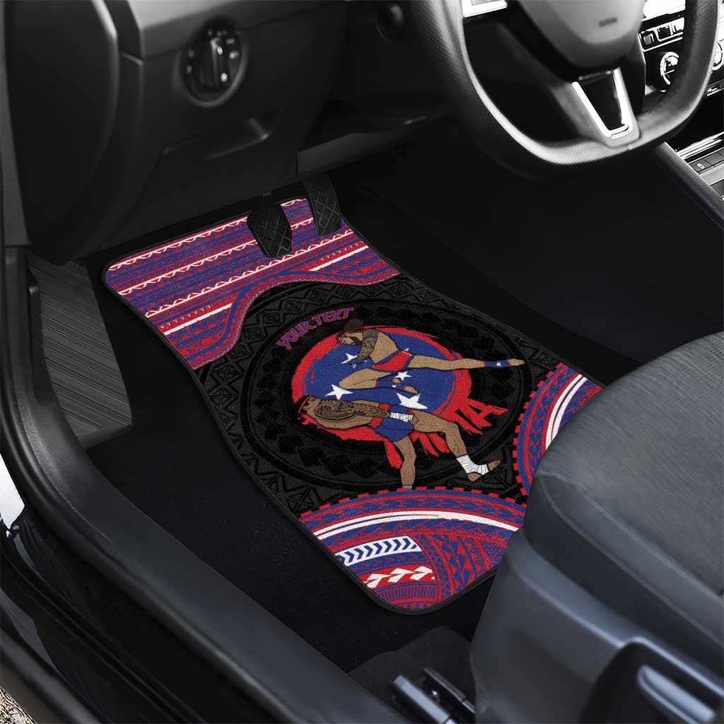 Personalised Samoa Mixed Martial Arts Car Mats Flying Knee Of Samoan DT05 - Polynesian Pride