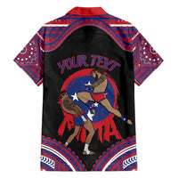 Personalised Samoa Mixed Martial Arts Family Matching Off Shoulder Maxi Dress and Hawaiian Shirt Flying Knee Of Samoan - Polynesian Pride