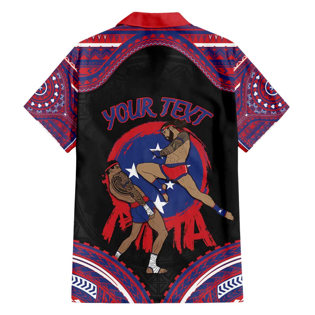 Personalised Samoa Mixed Martial Arts Family Matching Off Shoulder Short Dress and Hawaiian Shirt Flying Knee Of Samoan - Polynesian Pride