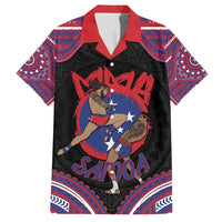 Personalised Samoa Mixed Martial Arts Family Matching Summer Maxi Dress and Hawaiian Shirt Flying Knee Of Samoan - Polynesian Pride
