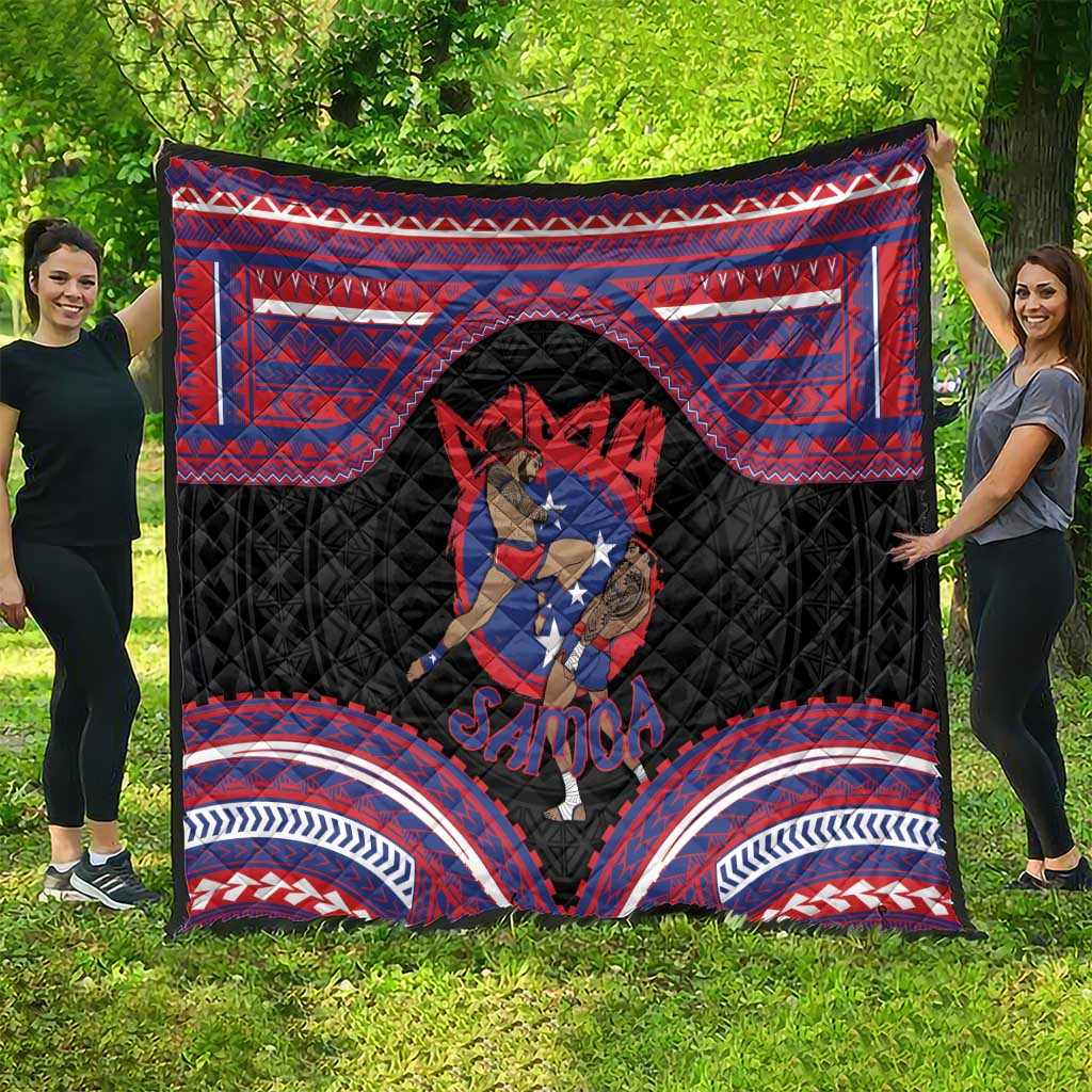 Samoa Mixed Martial Arts Quilt Flying Knee Of Samoan DT05 - Polynesian Pride
