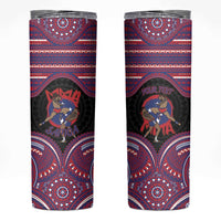 Personalised Samoa Mixed Martial Arts Skinny Tumbler Flying Knee Of Samoan - Polynesian Pride